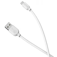 Кабель BOROFONE BX14 USB to Micro 2.4A, 2m, PVC, TPE connectors, White