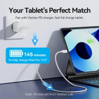 Кабель Vention USB 2.0 Type-C Male to Lightning Male 3A Cable 2M Black PVC Type (Цвет Black) - фото № 6