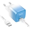 Мережевий зарядний пристрій HOCO C101A single port PD20W charger set(Type-C to Type-C) Ice Blue (Ice-Blue)- № 2