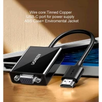 Перехідник UGREEN CM611 HDMI to VGA Adapter(UGR-90813) (Цвет Black) - фото № 8
