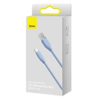 Кабель Baseus Jelly Liquid Silica Gel Fast Charging Data Cable USB to iP 2.4A 2m Blue (Цвет Синий) - фото № 2
