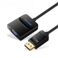 Перехідник Vention DP to VGA Converter 0.15M Black (HBFBB)