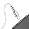 Кабель Baseus Cafule Series Metal Data Cable USB to IP 2.4A 2m White (Білий)- № 5