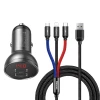 Автомобільний зарядний пристрій Baseus Digital Display Dual USB 4.8A Car Charger 24W+Three Primary Colors 3-in-1 Cable1.2M k14911 - № 1 Автомобільний зарядний пристрій Baseus Digital Display Dual USB 4.8A Car Charger 24W+Three Primary Colors 3-in-1 Cable1.2M (Black) Baseus - № 1