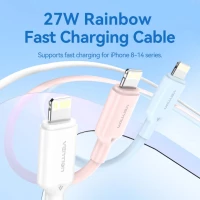 Кабель Vention USB 2.0 Type-C Male to Lightning Male 3A Cable 2M Black PVC Type (Цвет Black) - фото № 2