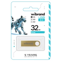 Флеш-накопичувач Wibrand USB 2.0 Puma 32Gb Gold (Колір Золотистый) - фото № 2