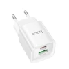 Мережевий зарядний пристрій HOCO C147A Charm PD20W+QC3.0 charger (EU) White (Білий)- № 3