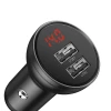 Автомобільний зарядний пристрій Baseus Digital Display Dual USB 4.8A Car Charger 24W+Three Primary Colors 3-in-1 Cable1.2M (Black)- № 3