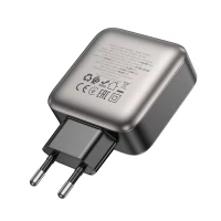 Мережевий зарядний пристрій BOROFONE BAS56A Absolute PD45W(2C1A) charger(EU) Black (Цвет 7073) - фото № 6