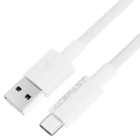 Кабель ACEFAST C18-04 USB-A to USB-C braid charging data cable White (Цвет Білий) - фото № 3