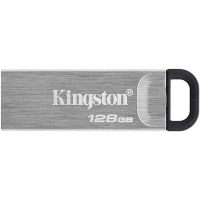 Флеш-накопичувач Kingston USB 3.2 DT Kyson 128GB Silver/Black (Колір Черный) - фото № 3