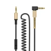 Аудіокабель HOCO UPA02 AUX Spring Audio cable (with Mic) Black k24000 - № 1 Аудіокабель HOCO UPA02 AUX Spring Audio cable (with Mic) Black (Черный) Hoco - № 1