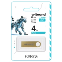 Флеш-накопичувач Wibrand USB 2.0 Puma 4Gb Gold (Колір Золотистый) - фото № 2