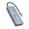 USB-хаб HOCO HB50 Wow 5-in-1 multi-function converter (HDTV+PD+USB3.0*3) Deep Space Gray (Deep-Space-Gray) Hoco - № 1