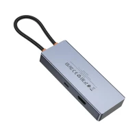 USB-хаб HOCO HB50 Wow 5-in-1 multi-function converter (HDTV+PD+USB3.0*3) Deep Space Gray (Цвет Deep-Space-Gray) - фото № 3