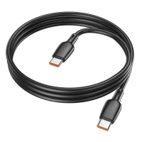 Кабель BOROFONE BX93 Super power 100W fast charging data cable Type-C to Type-C Black (Колір 7073) - фото № 4