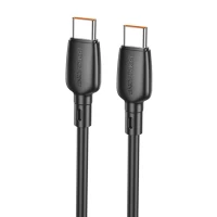 Кабель BOROFONE BX93 Super power 100W fast charging data cable Type-C to Type-C Black (Колір 7073), Атикул k44435 |  купить на VILKI.NET - фото № 1