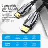 Кабель Vention HDMI-HDMI, 3M, v2.1, 8K 60Hz, 4K 120Hz, 2K 144Hz, 1080P 160Hz (AANBF) (Black)- № 5