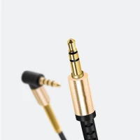 Аудіокабель HOCO UPA02 AUX Spring Audio cable (with Mic) Black (Цвет Черный) - фото № 4