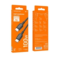Кабель BOROFONE BX93 Super power 100W fast charging data cable Type-C to Type-C Black (Колір 7073) - фото № 6