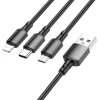 Кабель BOROFONE BX72 3-in-1 charging cable(iP+Type-C+Micro) Black k22436 - № 1 Кабель BOROFONE BX72 3-in-1 charging cable(iP+Type-C+Micro) Black (Черный) Borofone - № 1