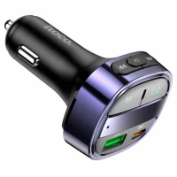 АЗП з FM-модулятором HOCO E70 PD30W+QC3.0 car BT FM transmitter Magic Night (Колір Magic night) - фото № 2
