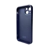 Чохол для смартфона AG Glass Matt Frame Color Logo for Apple iPhone 12 Navy Blue (Navy Blue)- № 2