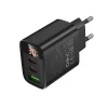 Мережевий зарядний пристрій BOROFONE BA98A Ilustre PD30W (2C1A) charger with digital display (EU) Black (7073)- № 6