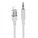 Аудiокабель HOCO UPA27 Spirit transparent digital audio conversion cable iP Black