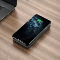 Зовнішній акумулятор HOCO J50 Surf wireless charging mobile power bank(10000mAh) Black (Колір Черный) - фото № 5