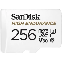 Карта пам'яті microSDXC (UHS-1 U3) SanDisk High Endurance 256Gb class 10 V30 (100Mb/s) (adapterSD) , Атикул k13678 |  купить на VILKI.NET - фото № 1