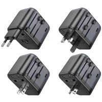 Мережевий зарядний пристрій BOROFONE BAC12 Leader 3-port(1C2A) universal conversion charger Black (Колір 7073) - фото № 7