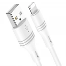 Кабель BOROFONE BX43 USB to iP 2.4A, 1m, PVC, PVC connectors, White