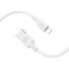 Кабель BOROFONE BX113 Lenny silicone charging data cable iP(L=1M) White (7068)- № 2
