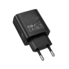 Мережевий зарядний пристрій BOROFONE BA98A Ilustre PD30W (2C1A) charger with digital display (EU) Black (7073)- № 7