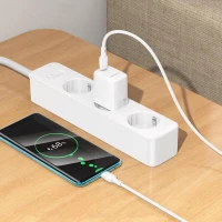 Мережевий зарядний пристрій BOROFONE BN26 Fuente single-port PD20W charger set (C to C) (EU) White (Колір Білий) - фото № 8
