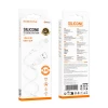 Кабель BOROFONE BX113 Lenny silicone charging data cable iP(L=1M) White (7068)- № 3