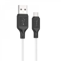 Кабель HOCO X90 Cool silicone charging data cable for Micro White