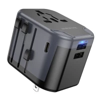 Мережевий зарядний пристрій BOROFONE BAC12 Leader 3-port(1C2A) universal conversion charger Black (Колір 7073), Атикул k57450 |  купить на VILKI.NET - фото № 1