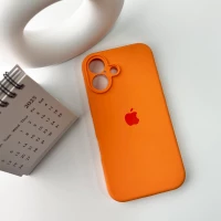 Чохол для смартфона Silicone Full Case AA Camera Protect for Apple iPhone 16 34,Papaya (Колір Papaya) - фото № 6
