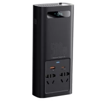 Автомобільний інвертор Baseus Super Si Power Inverter 500W (220V CN/EU ) Black (Колір Black) - фото № 4