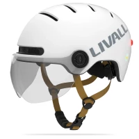 Захисний шолом Livall L23 (L) Ivory White (58-62см), сигнал поворотів та стопів, додаток, зйомний візор (пульт BR80 в комплекті не іде) (Цвет Ivory White), Атикул k51257 |  купить на VILKI.NET - фото № 1