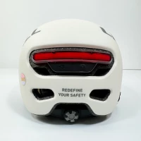 Захисний шолом Livall L23 (L) Ivory White (58-62см), сигнал поворотів та стопів, додаток, зйомний візор (пульт BR80 в комплекті не іде) (Цвет Ivory White) - фото № 3