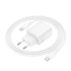Мережевий зарядний пристрій BOROFONE BN26 Fuente single-port PD20W charger set (C to C) (EU) White (Білий)- № 7