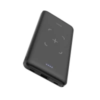 Зовнішній акумулятор HOCO J50 Surf wireless charging mobile power bank(10000mAh) Black (Колір Черный) - фото № 2