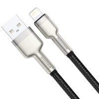 Кабель Baseus Cafule Series Metal Data Cable USB to IP 2.4A 0.25m Black (Колір Black) - фото № 3