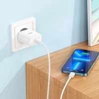 Мережевий зарядний пристрій HOCO C104A Stage single port PD20W charger White (Колір Белый) - фото № 7