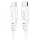Кабель ACEFAST C3-03 Type-C to Type-C 3A, 60W, 1.2m, TPE, TPE connectors, White