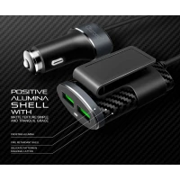 Автомобільний зарядний пристрій CHAROME C7 4-Port Front and Back Seat Car Charger Black (Цвет Черный) - фото № 2