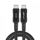 Кабель ACEFAST C4-03 Type-C to Type-C 5A, 100W, 2m, nylon, zinc connectors, Black